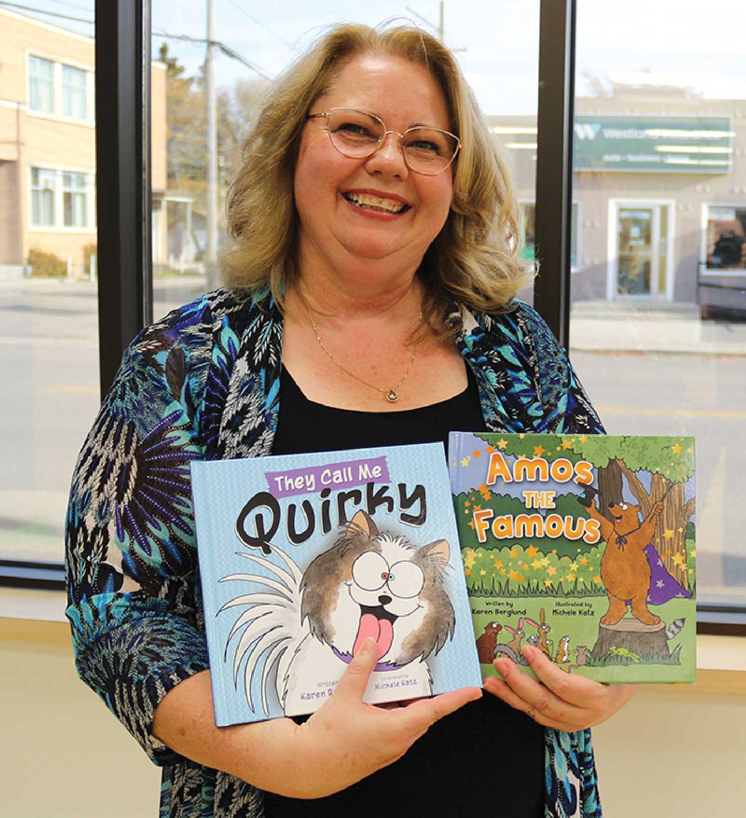 Childrens author Karen Berglund of Moosomin has written her second childrens book, Amos the Famous.